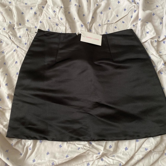 Sandy Liang Cut Out Skirt in Black - Picture 2 of 4